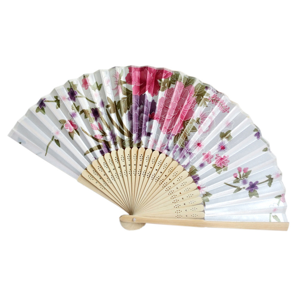 Vintage Wooden and Paper Asian Hand Fan 1