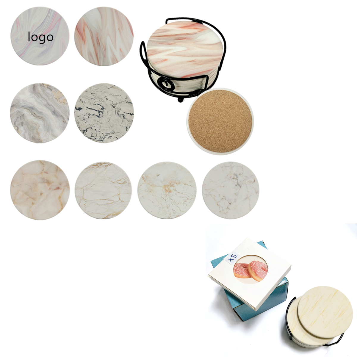 Absorbent Stone Coasters for Drinks 1