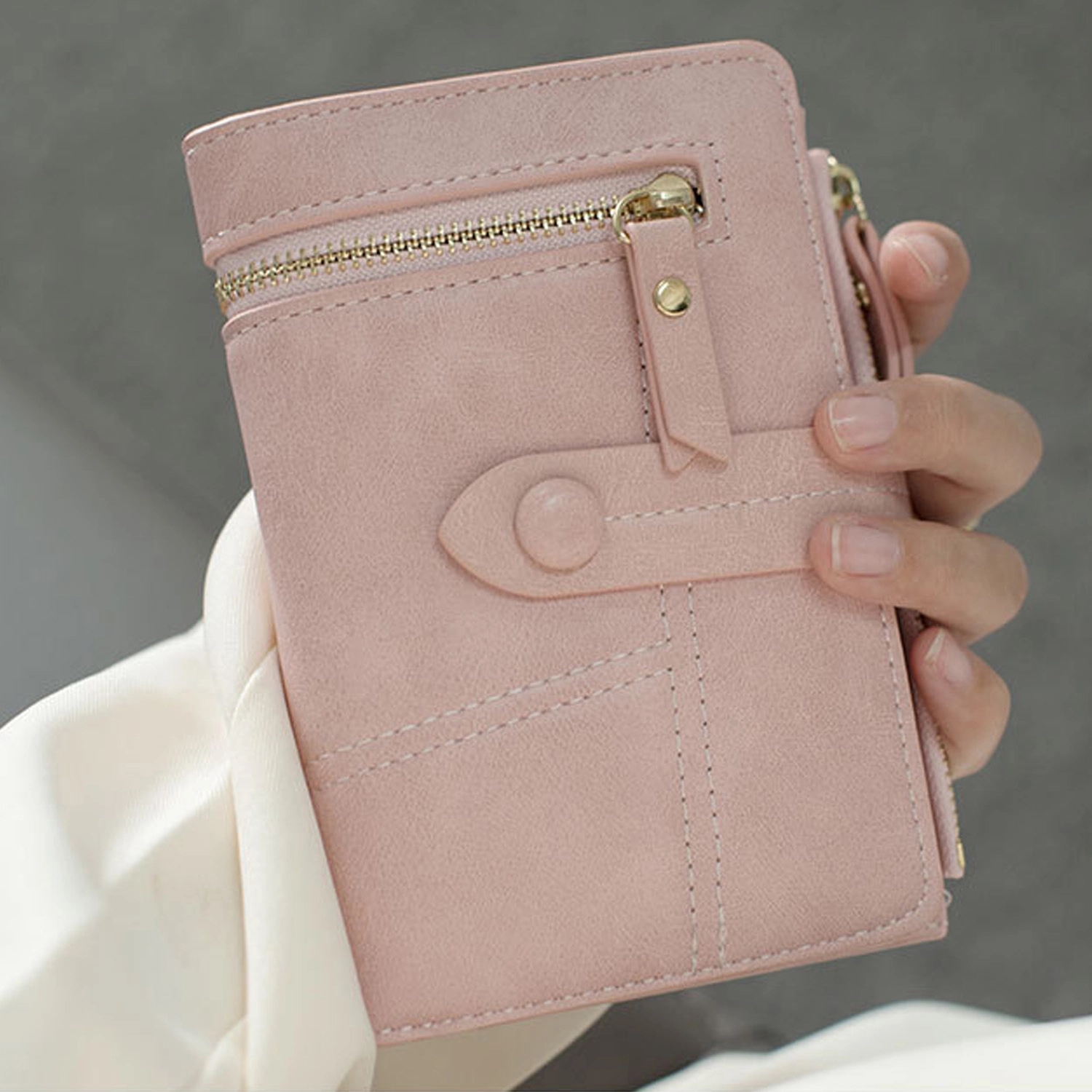 Women's PU Leather Short Zipper Purse 8
