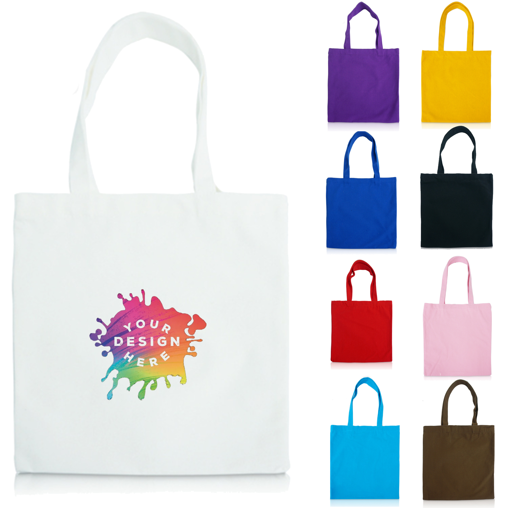 Full Color Cotton Economical Tote MOQ 50, custom tote bag with logo imprint 3