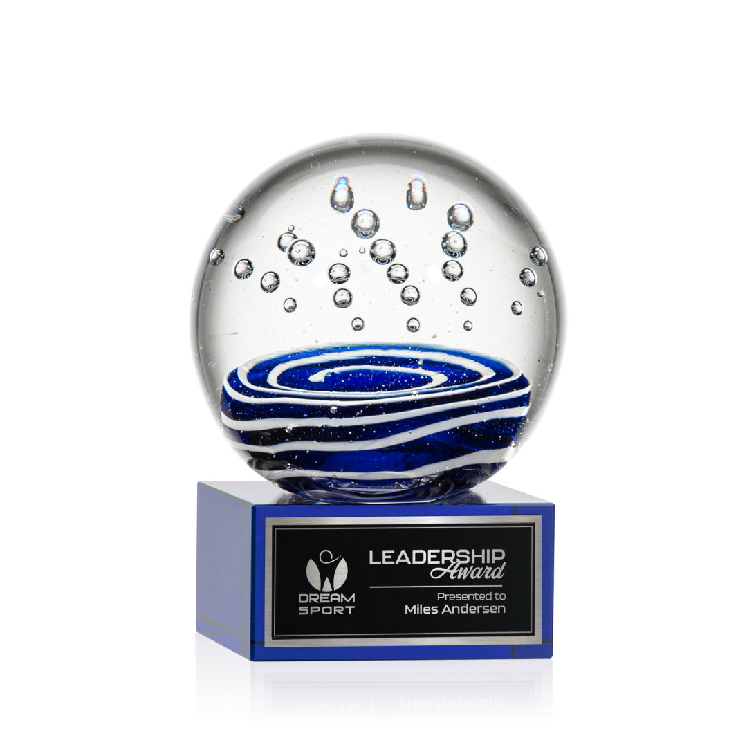 Tranquility Award on Hancock Base - Blue 3