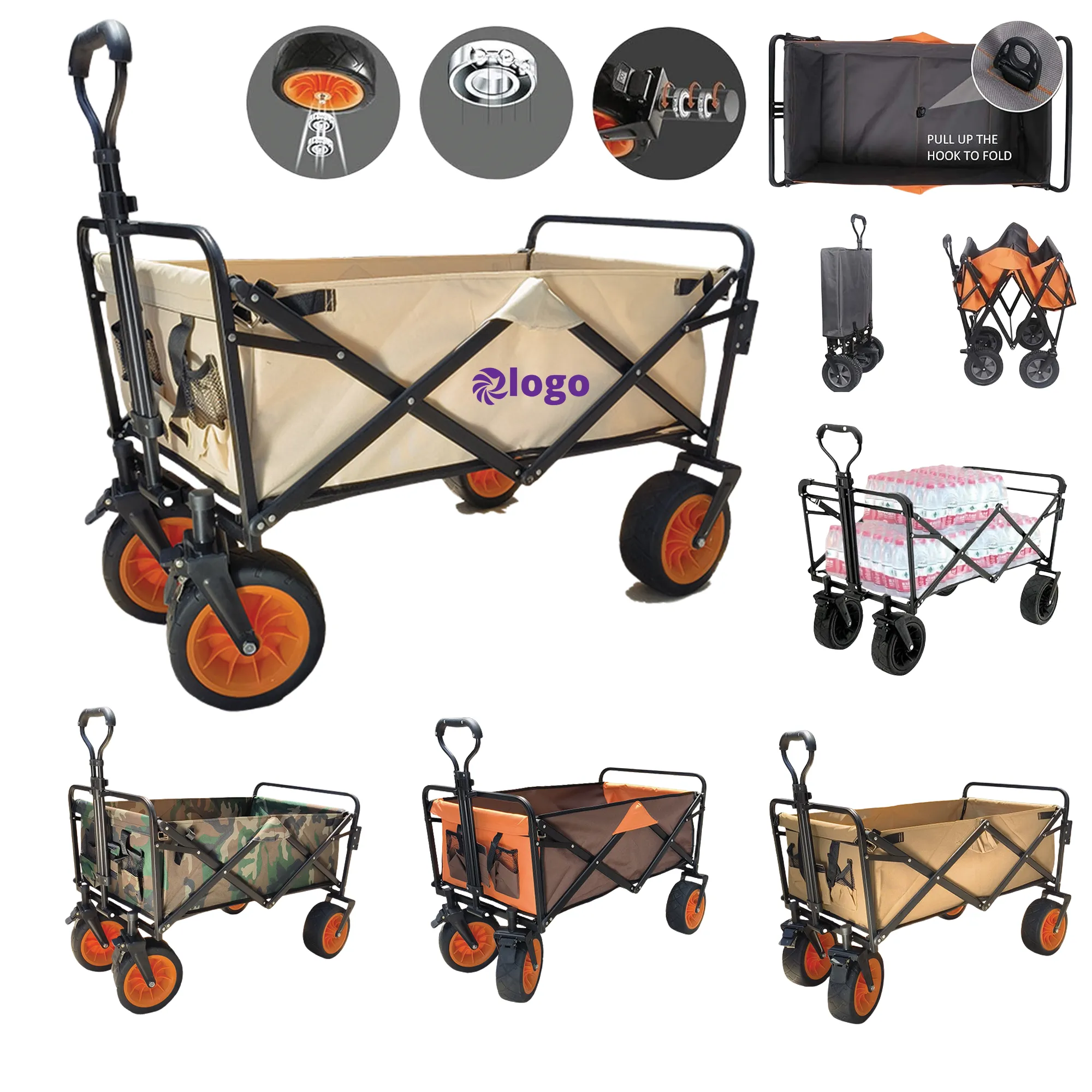 MOQ 1PCS Camping Folding Trolley 2