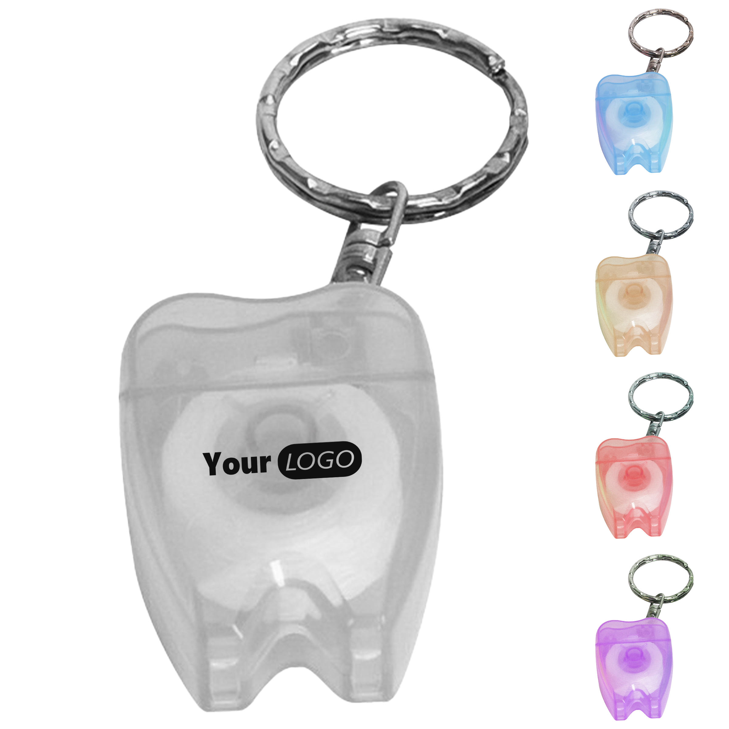 Nylon Custom Tooth Floss Keychain 4