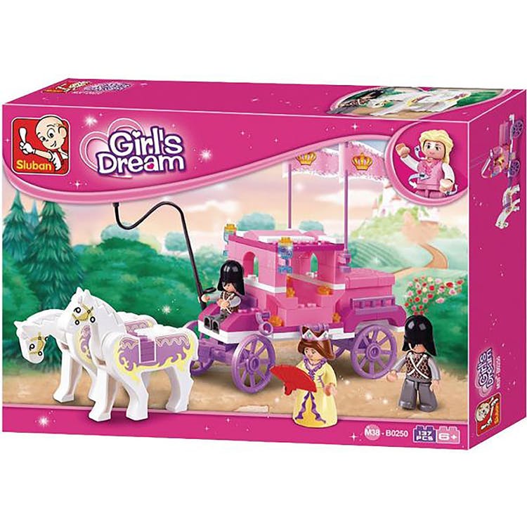 Girl's Carriage Building Brick Kits - 137 Pieces Ages 6+