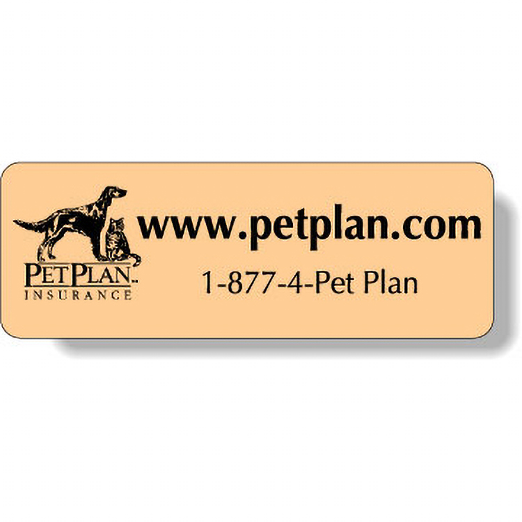 Fluorescent Orange Flexo-Printed Stock Rectangle Roll Labels (1.25"x3.5")