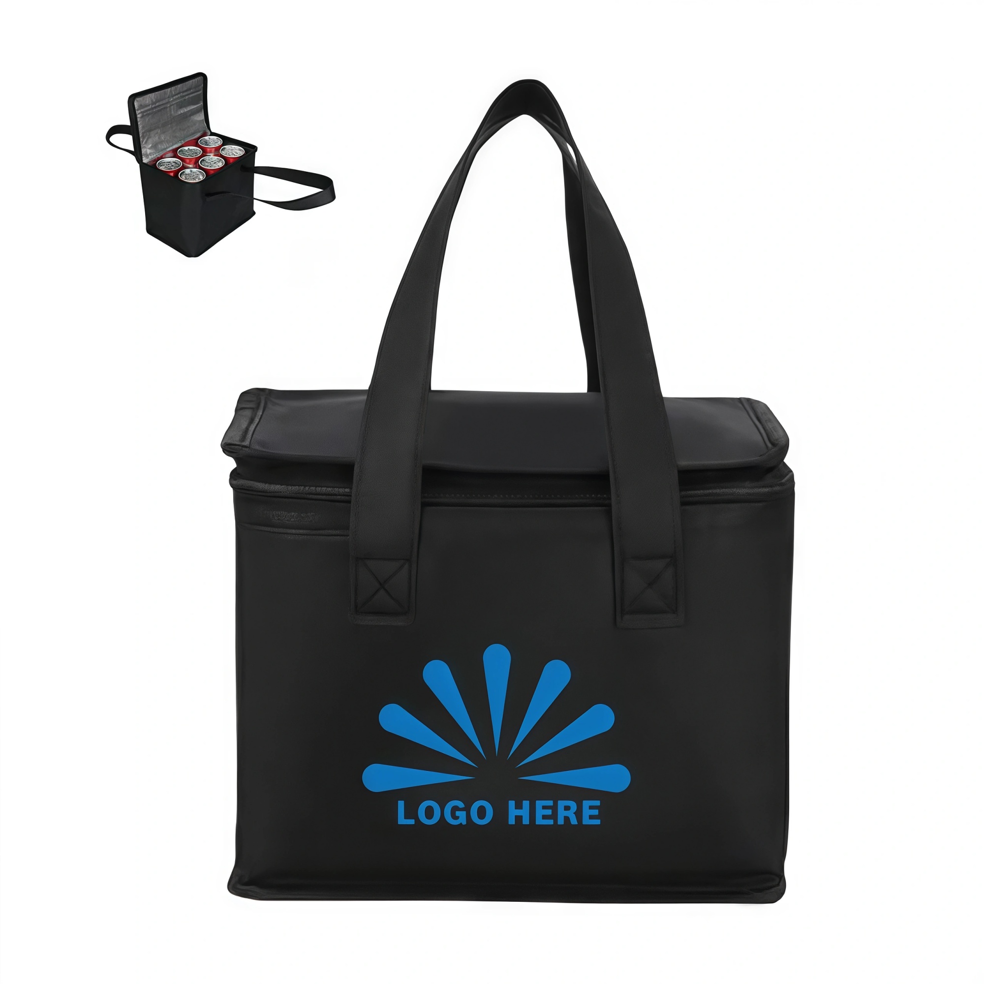 Non-Woven Thermal Cooler Bags With shoulder Straps 3