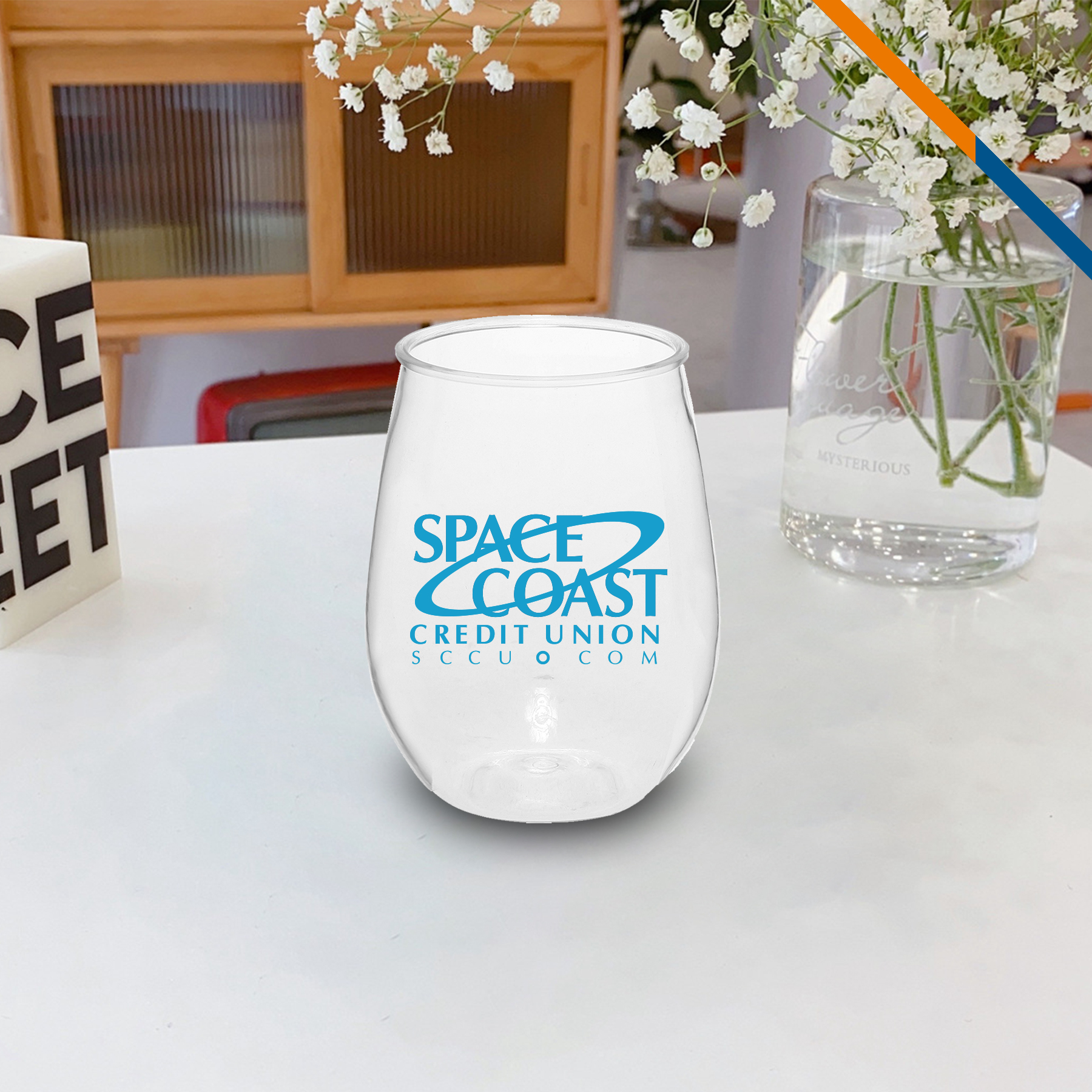 Vette Stemless Plastic Wine Glasses - 10 OZ. 3