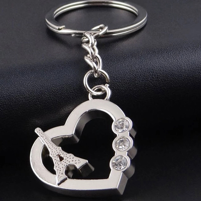 Heart shape Eiffel Tower keychain 1