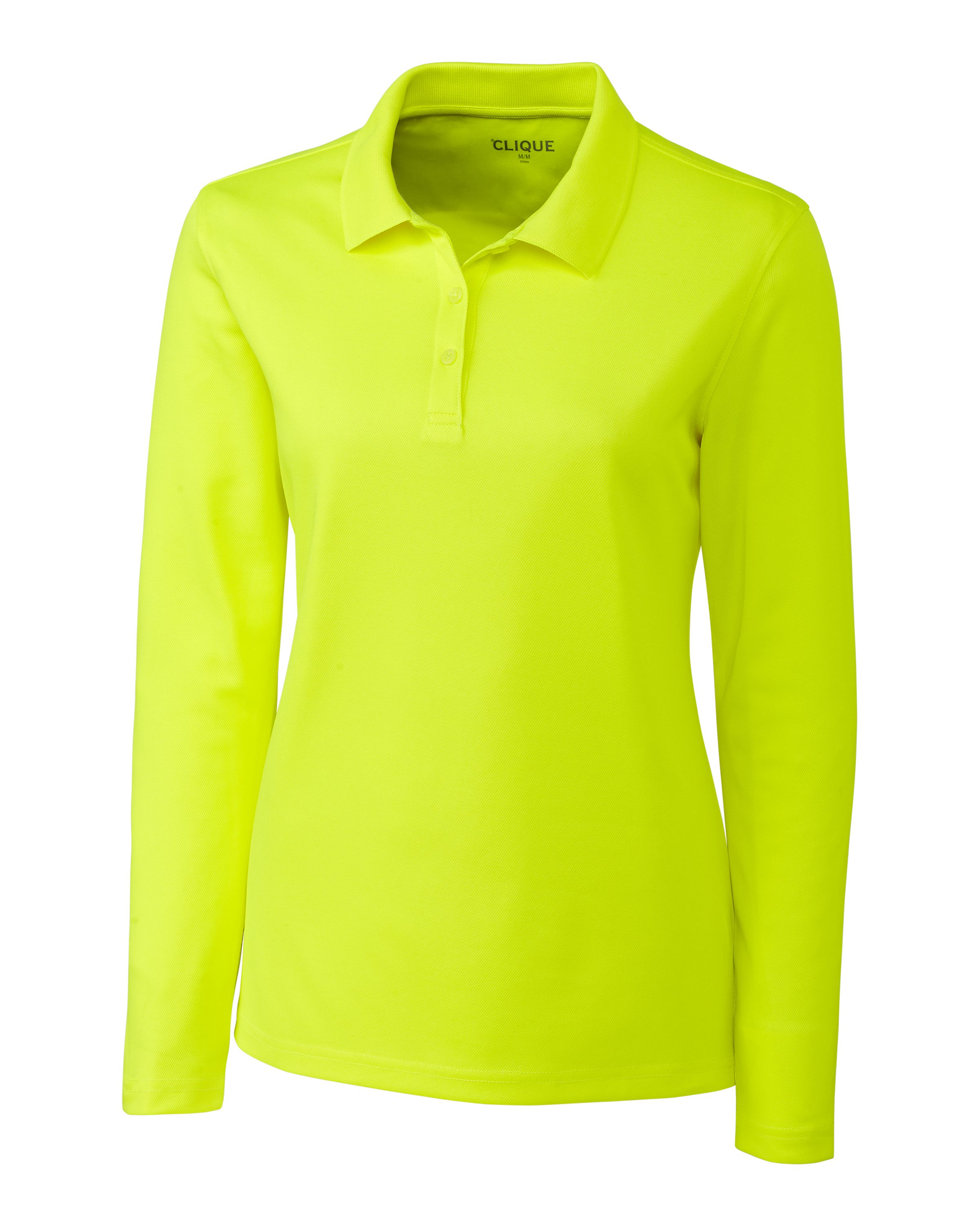 Clique Spin Solution-dyed Performance Pique Womens Long Sleeve Polo 29