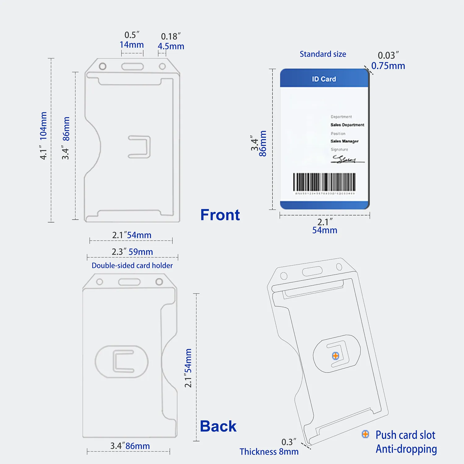 Plastic Card Holder Protector Cases 5