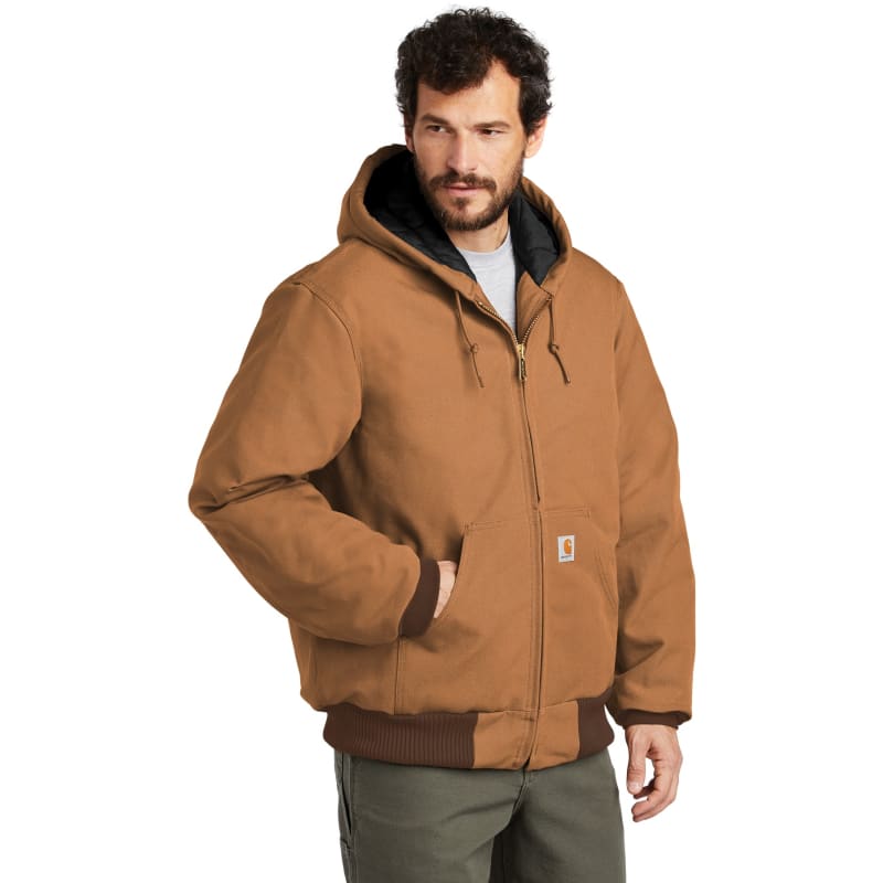 Carhartt Tall Quilted-Flannel-Lined Duck Active Jac. 1