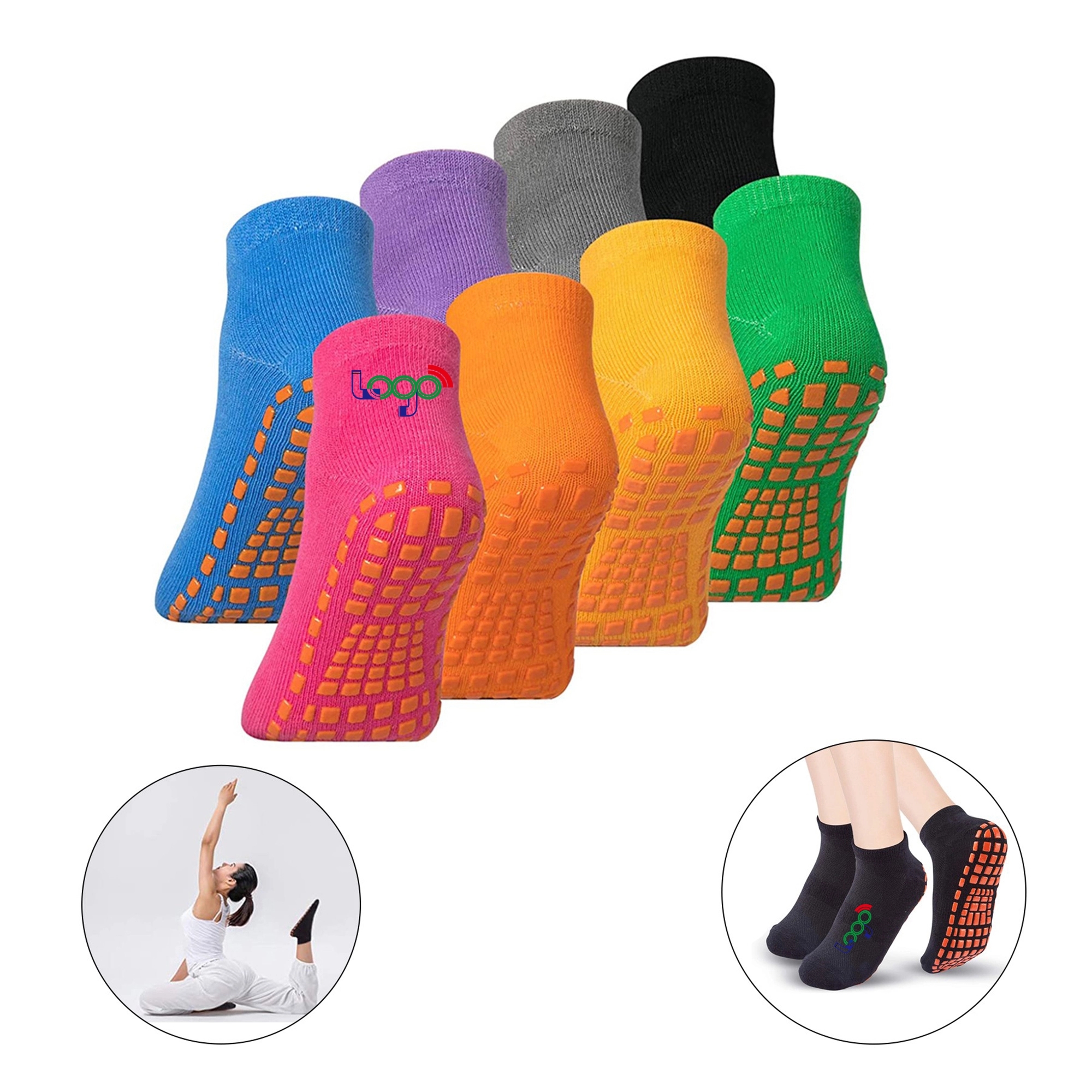 Soft Sport Pilates Anti-Skid Sock MOQ 100pcs