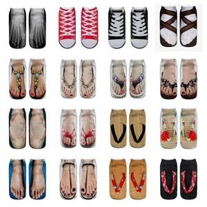 3D Pattern Manicure Print Socks 2