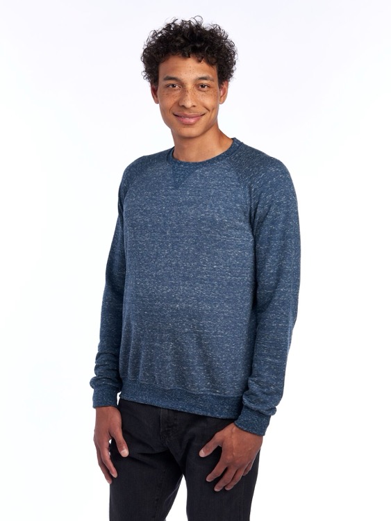 JERZEES Snow Heather Ring-Spun Unisex Raglan Crew 19