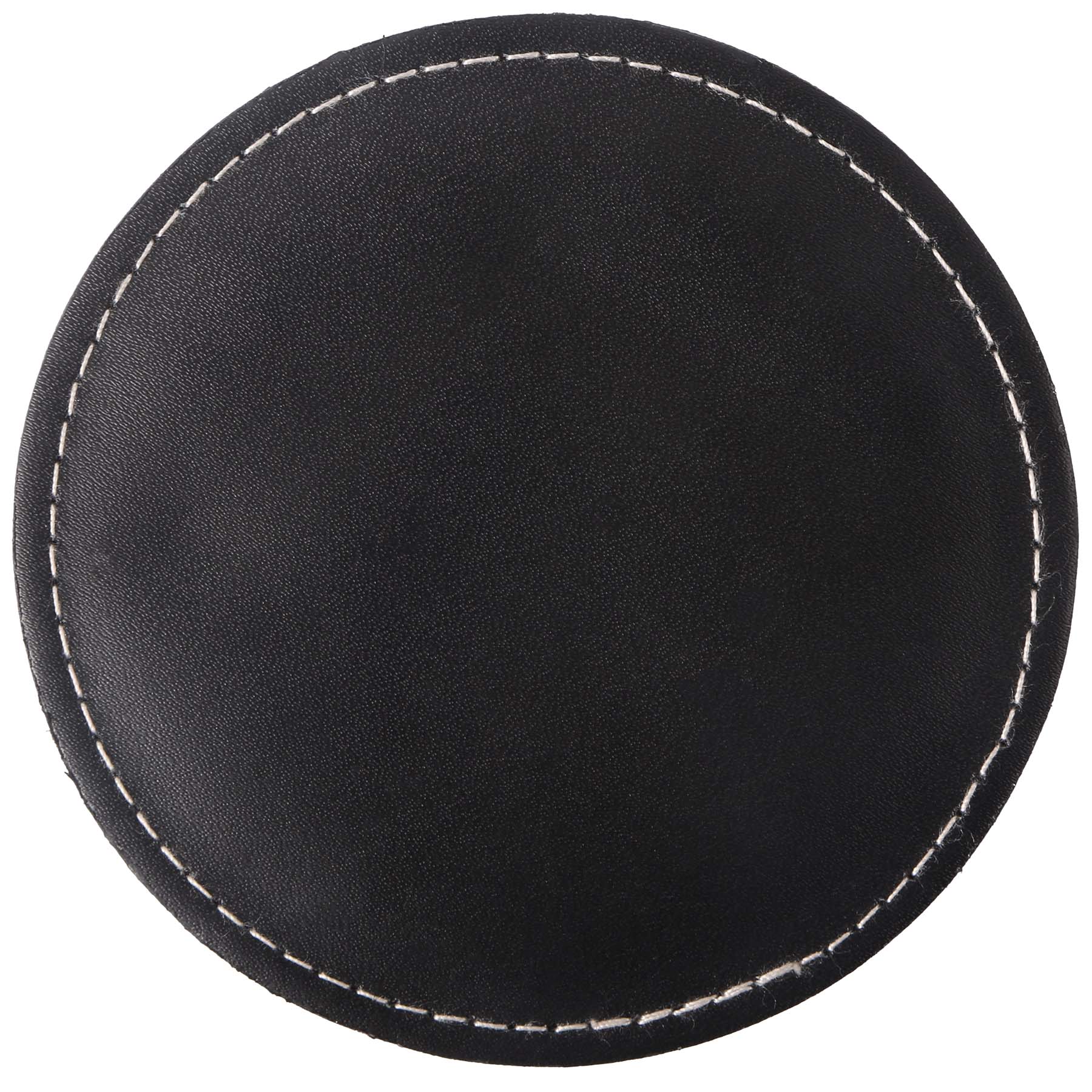 Benson Bonded Leather Round Coaster Single : Single 3