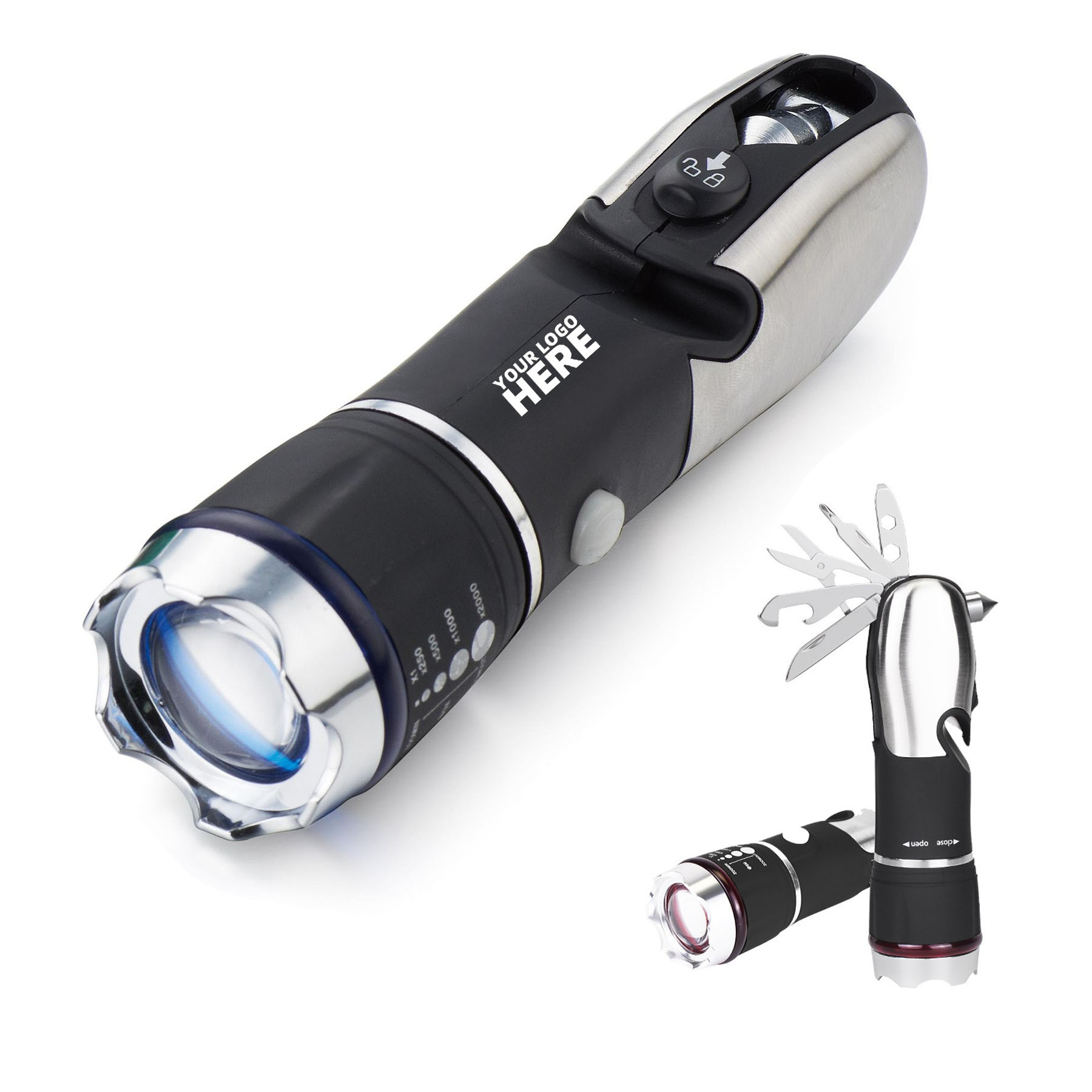 Mini Portable Emergency COB Flashlight Multitool
 2