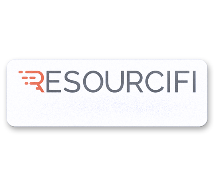 0-3 sq in White Plastic Reusable Badge 1