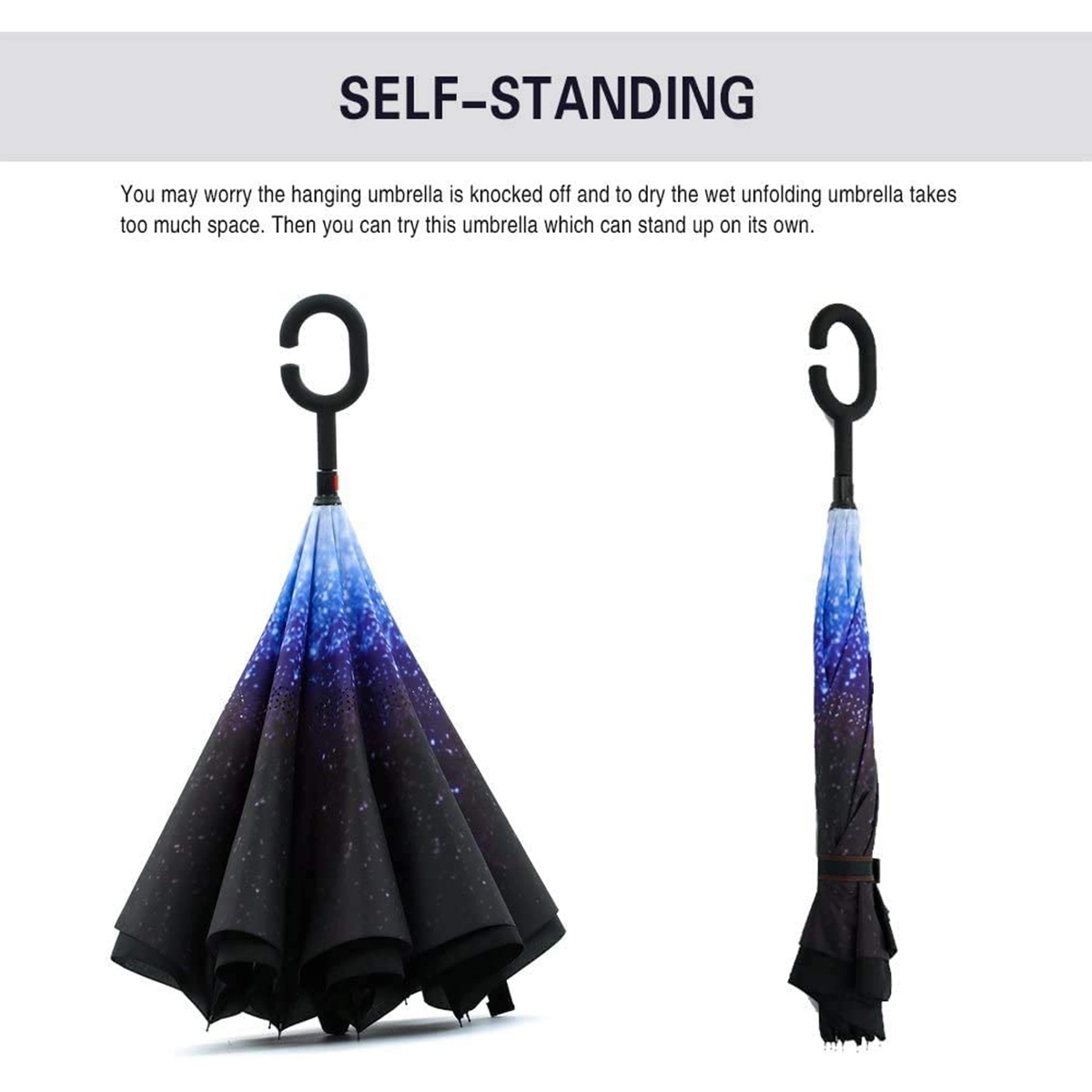 Double Layer Inverted Umbrella With C-Shaped Handle 1