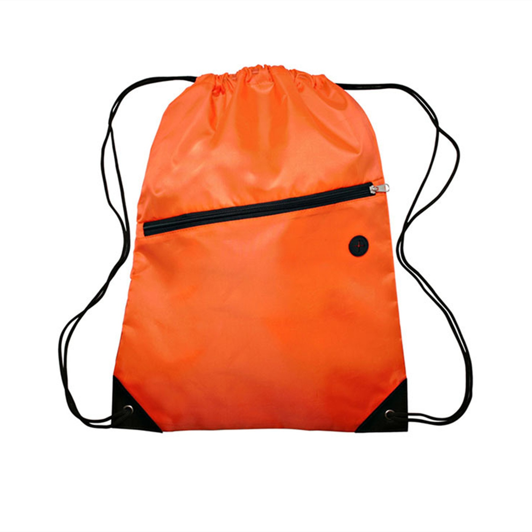 Drawstring Backpack With Zipper Pocket 1