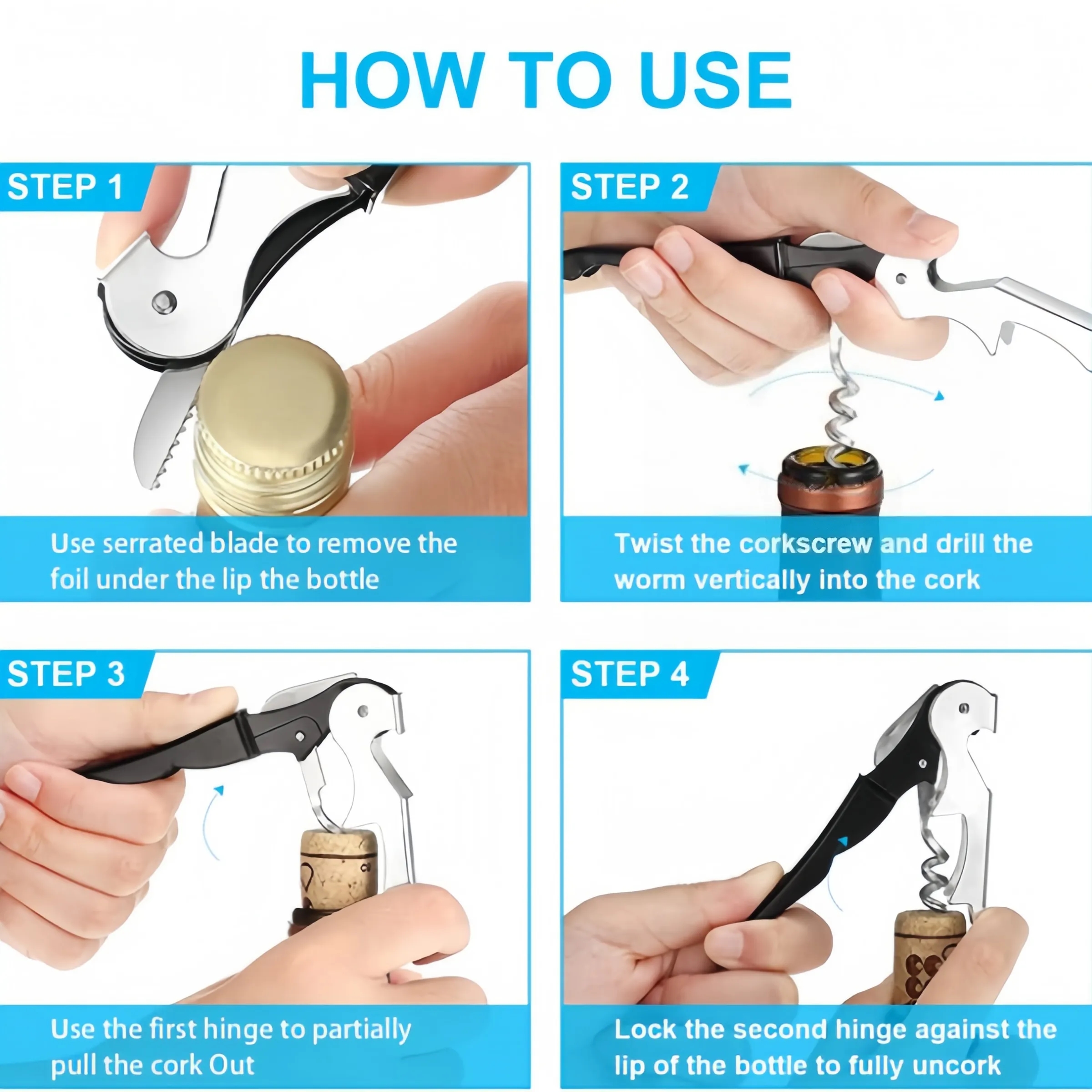 Waiter Corkscrew Wine Openers 6