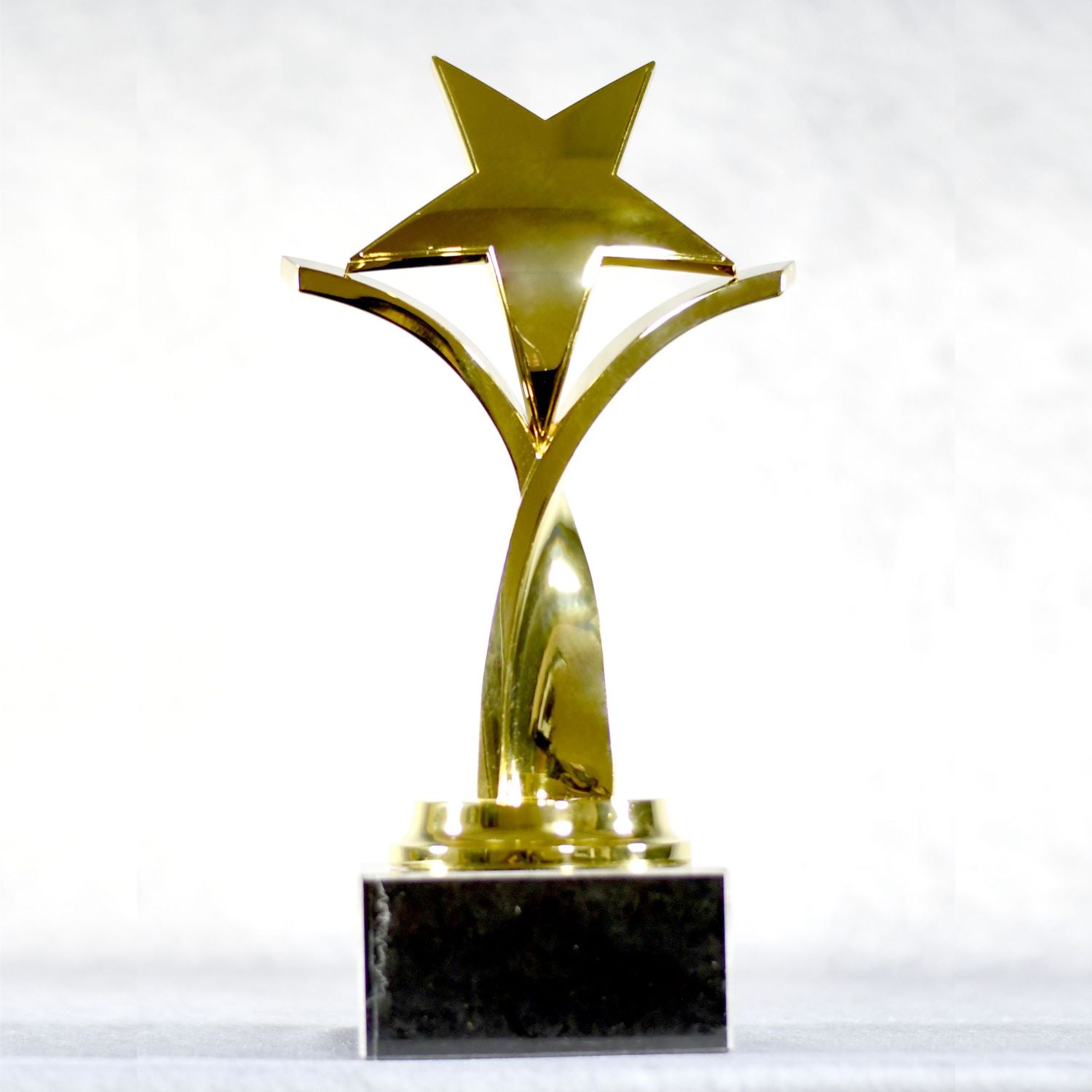 Twisting Star On Black Marble Base 10