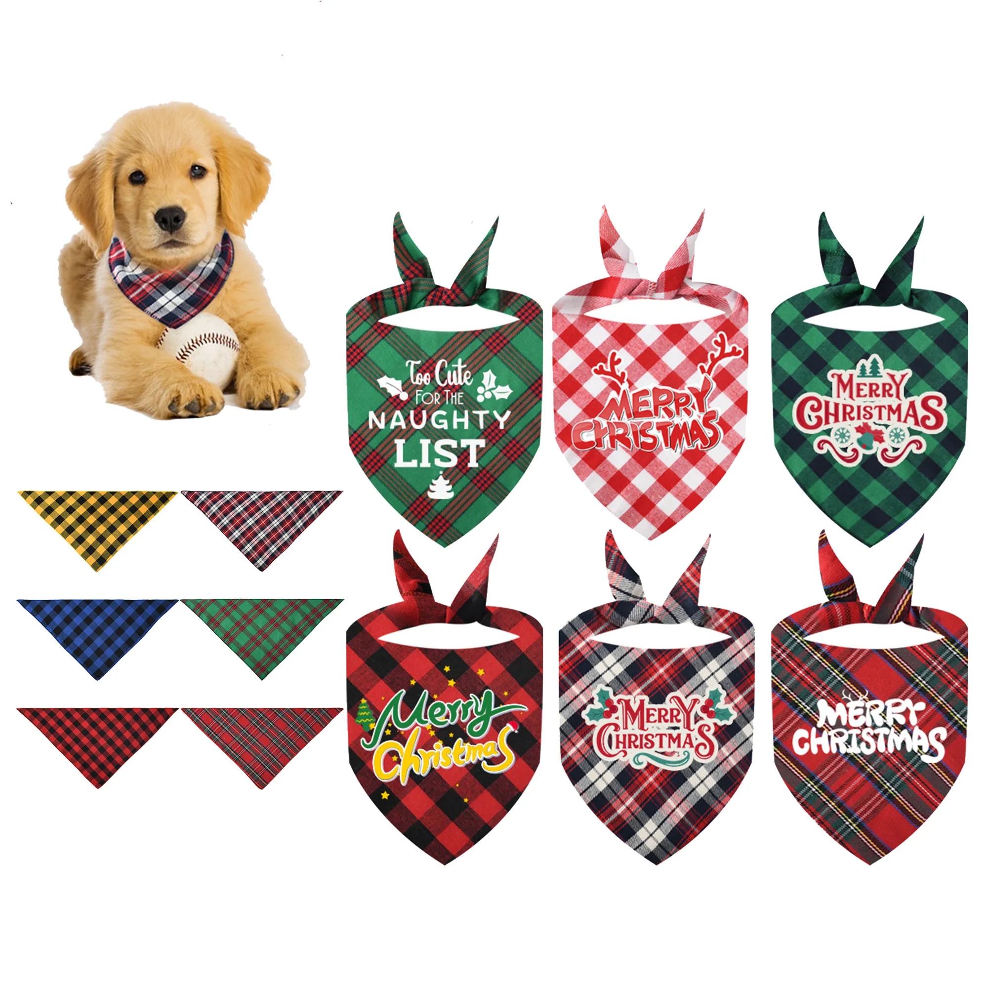 Christmas Dog Pet Scarf 1