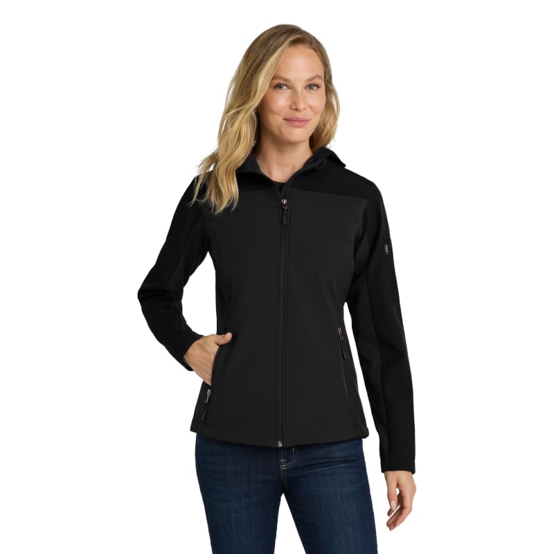 Port Authority Women's Hooded Core Soft Shell Jacket. 8