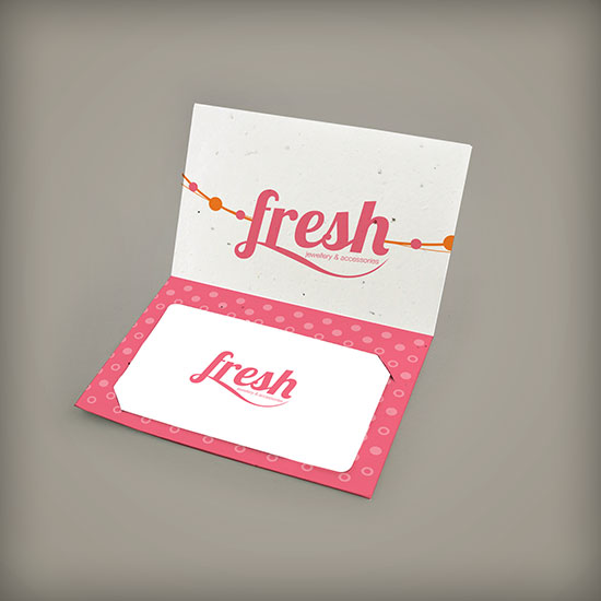 Single-Sided Small Folded Seed Paper Gift Card Holders 1