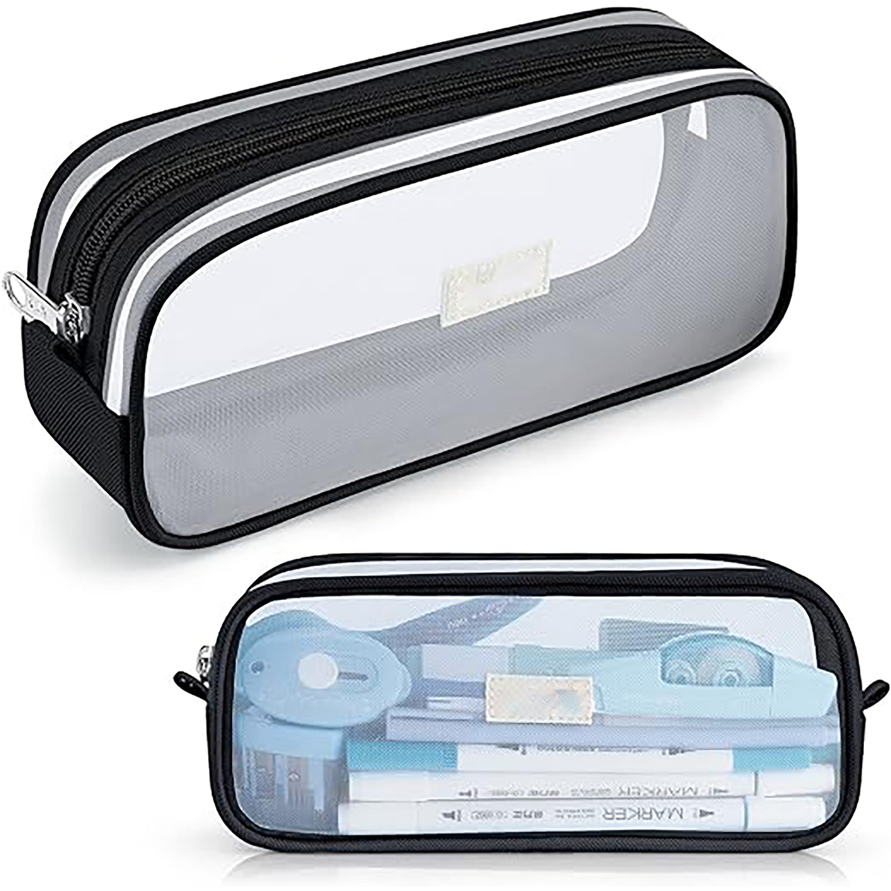 Zipper Grid Mesh Stationery Bag 4