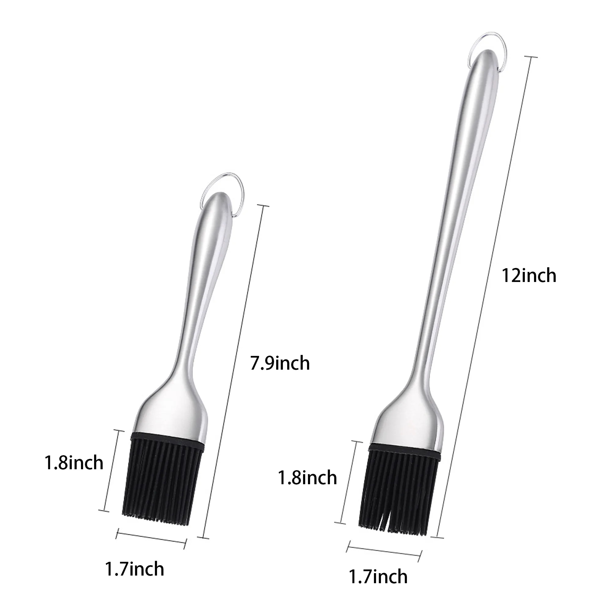 Stainless Steel BBQ Brush Silicone Heads MOQ 50pcs 3