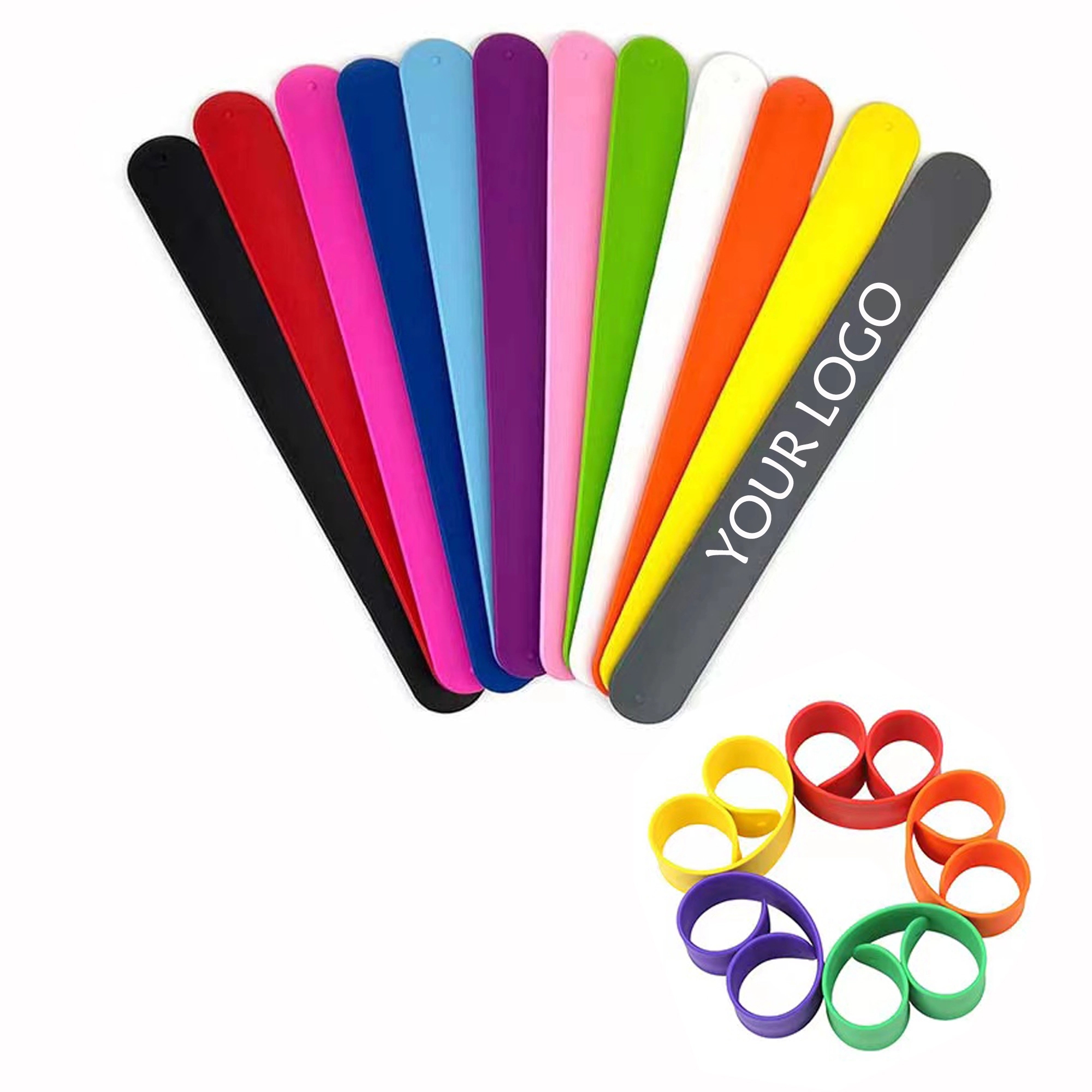 Silicone Slap Bracelets  MOQ 100pcs 2