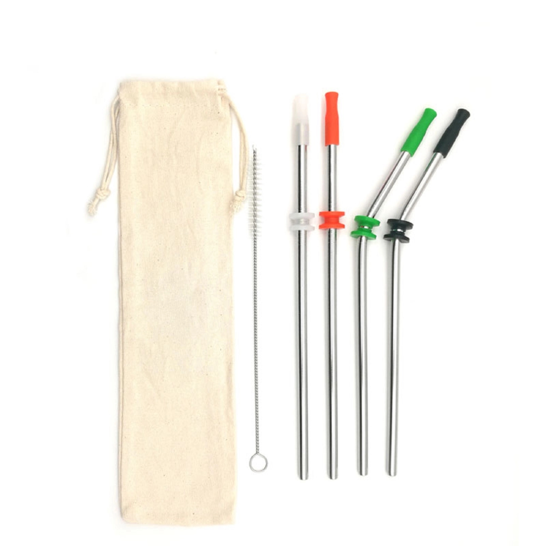 18/8 Straw with Silicone Tip and Silencers in the Pouch 2