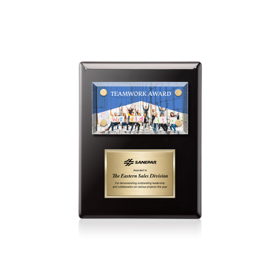 Gossamer VividPrint™ Plaque - Black/Gold 3