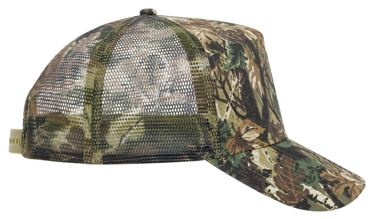 OTTO CAP® Camouflage 5 Panel Mid Profile Mesh Back Trucker Hat 6
