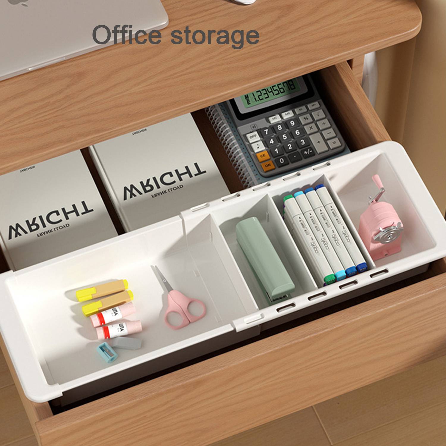 Plastic Retractable divider storage basket 6