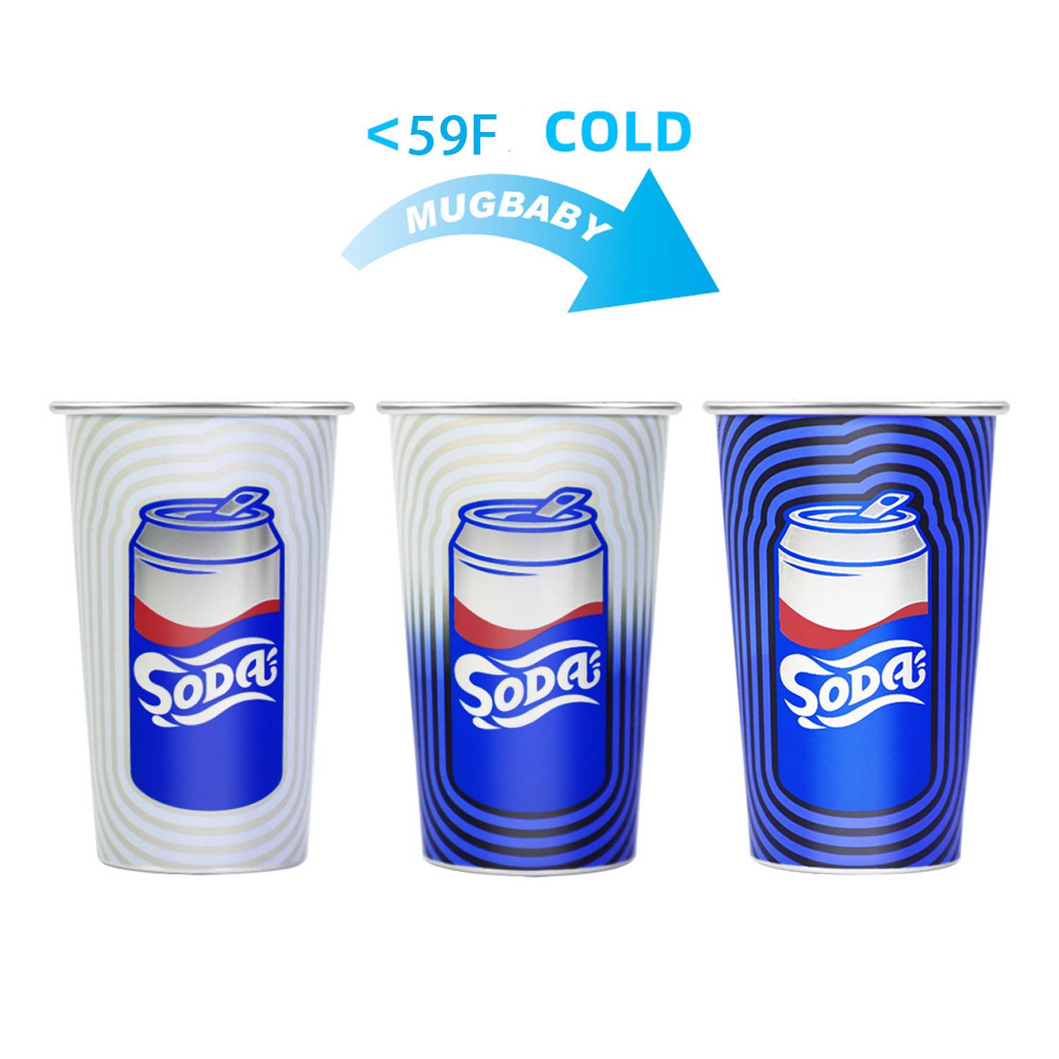 15oz Color-Changing Aluminum Cup for Cold Drinks & Beer 8