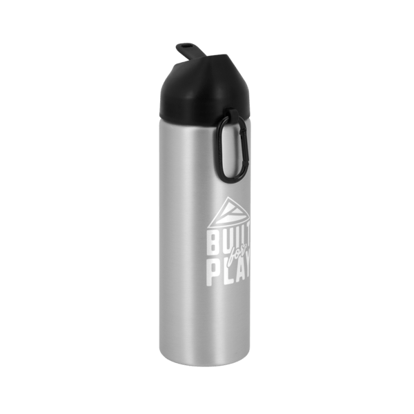 EasyFlow Recycled Aluminum Bottle w Straw Lid, custom water bottle with logo imprint 235
