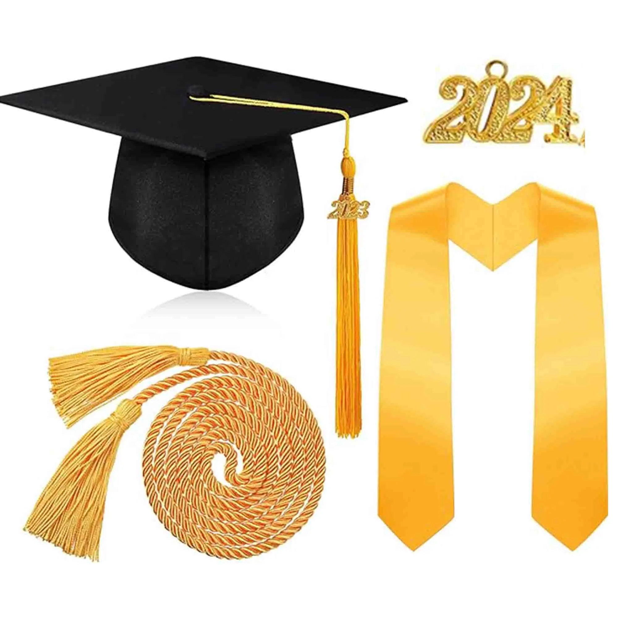 Graduation Cap Tassel Honor Stoles Cords Set 2