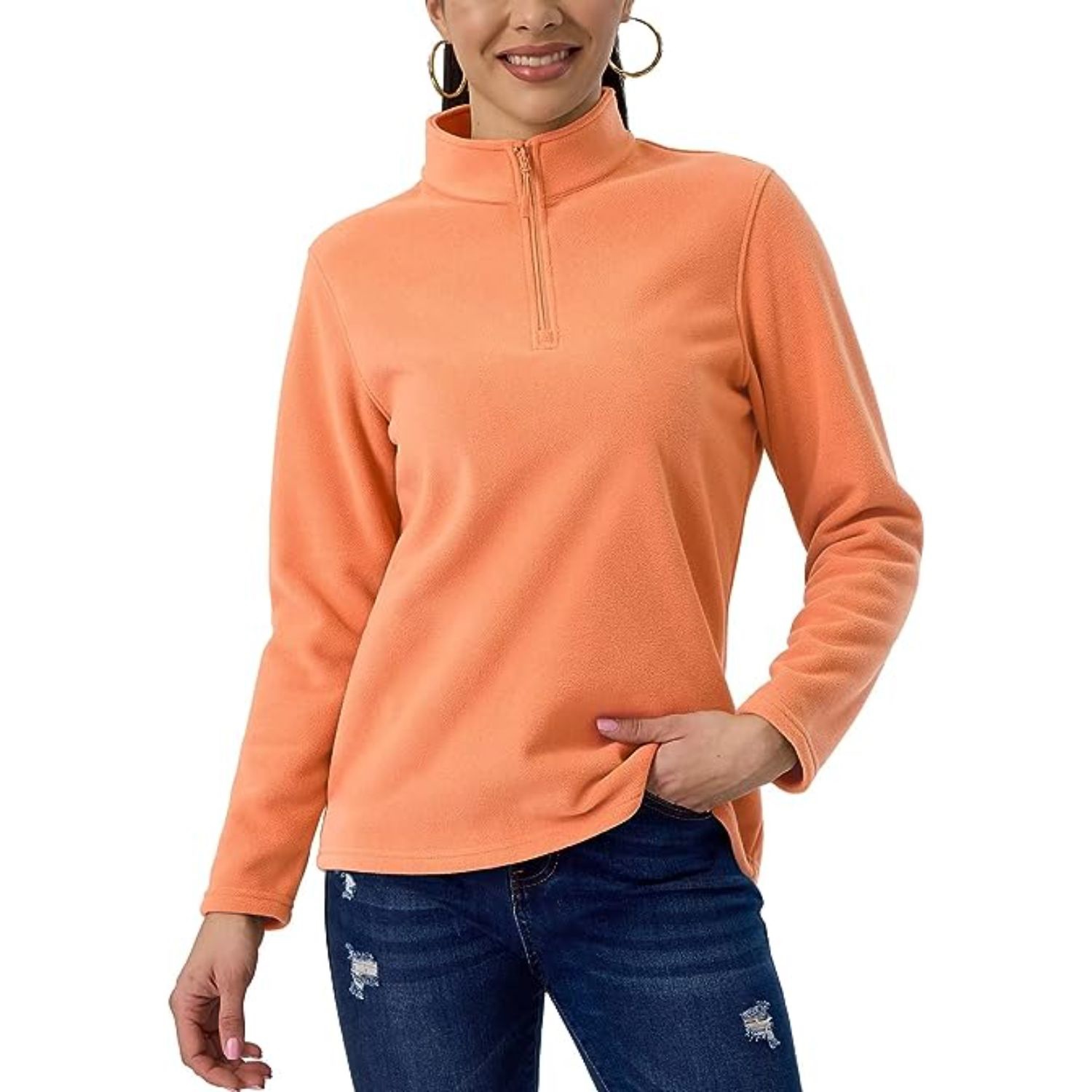 REPREVE® - Women's rPET 1/4 Zipper Fleece Pullover w/ Wrinkle Resistance