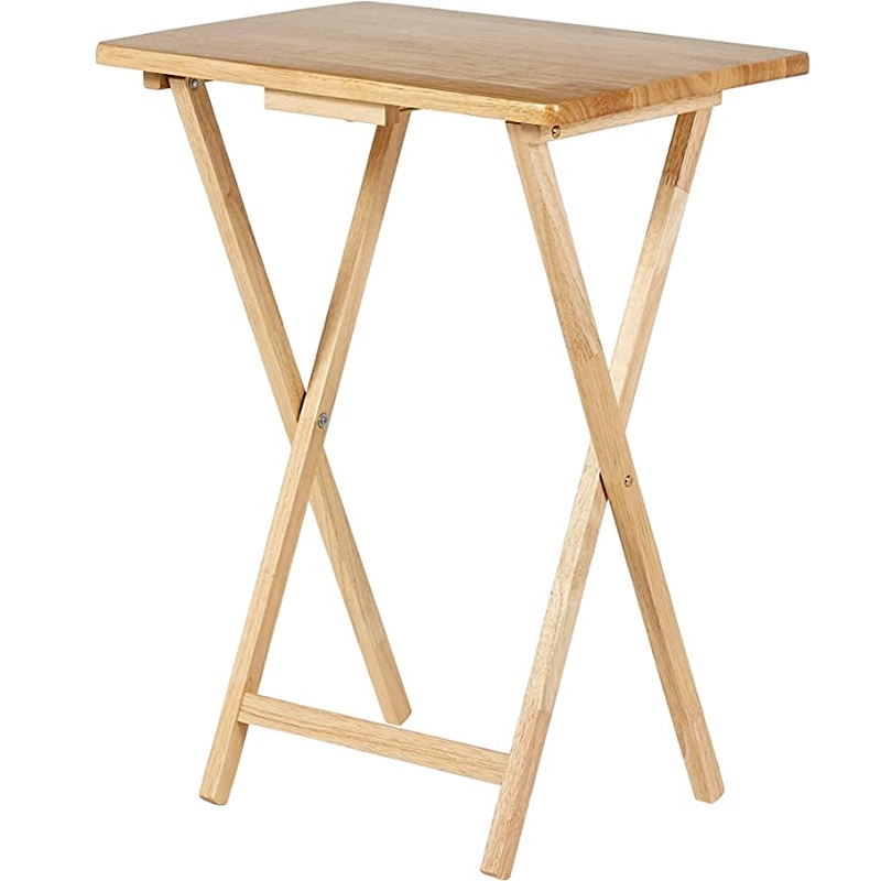 Basics Classic Tv Dinner Folding Trays With Storage Rack 4