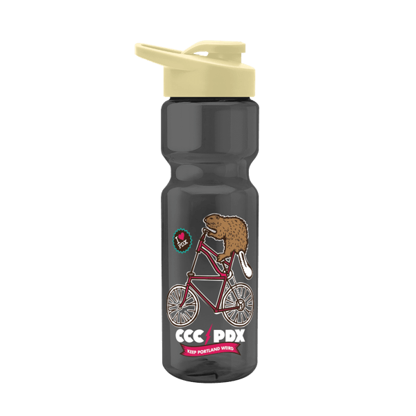 Blazer 28oz Transparent Bike Bottle w/Drink-thru Lid 2739