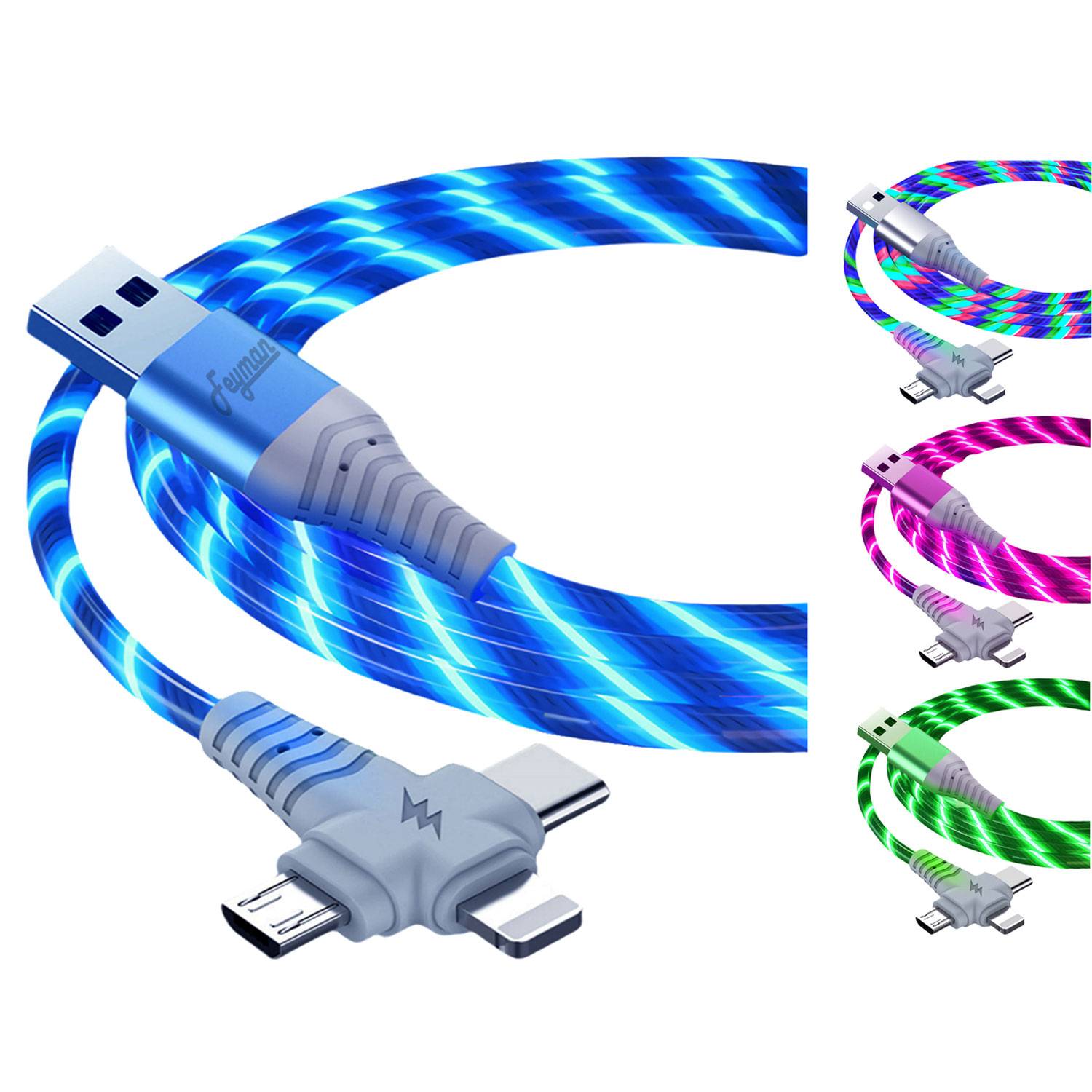 78in Three In One Luminous Data Cable 10
