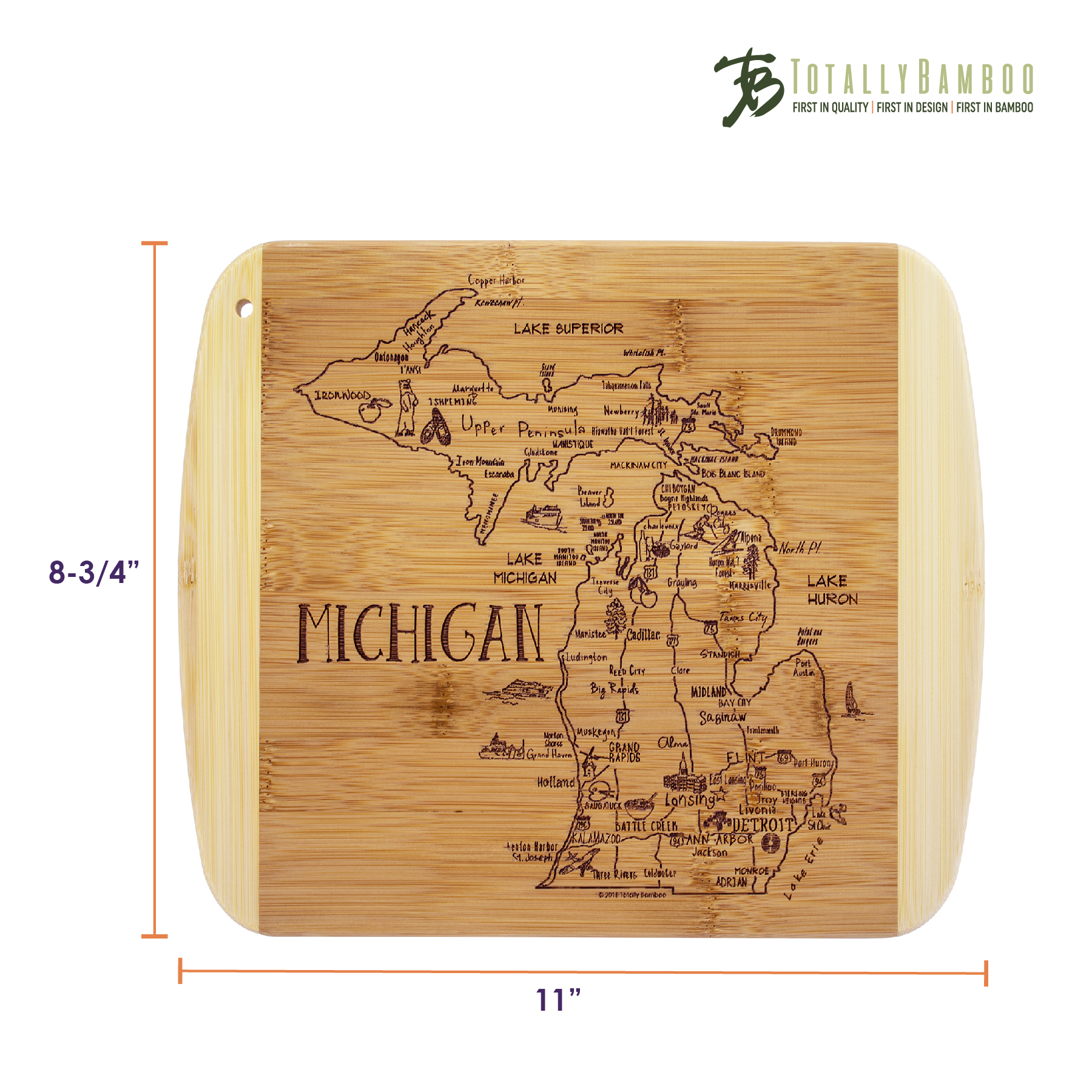 A Slice of Life Michigan Serving & Cutting Board 10