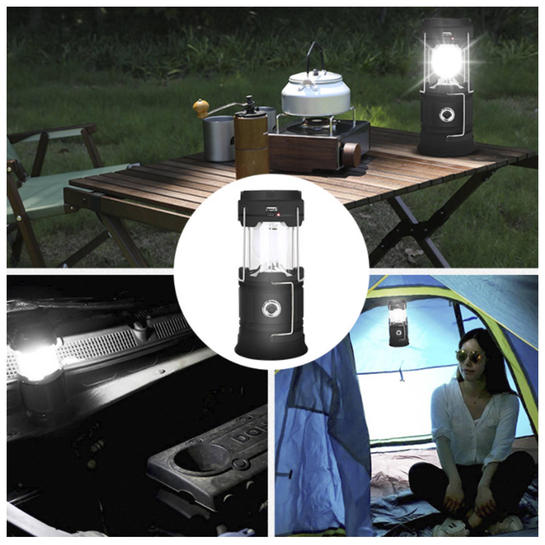 Rechargeable Portable Outdoor Solar Camping Lights 3