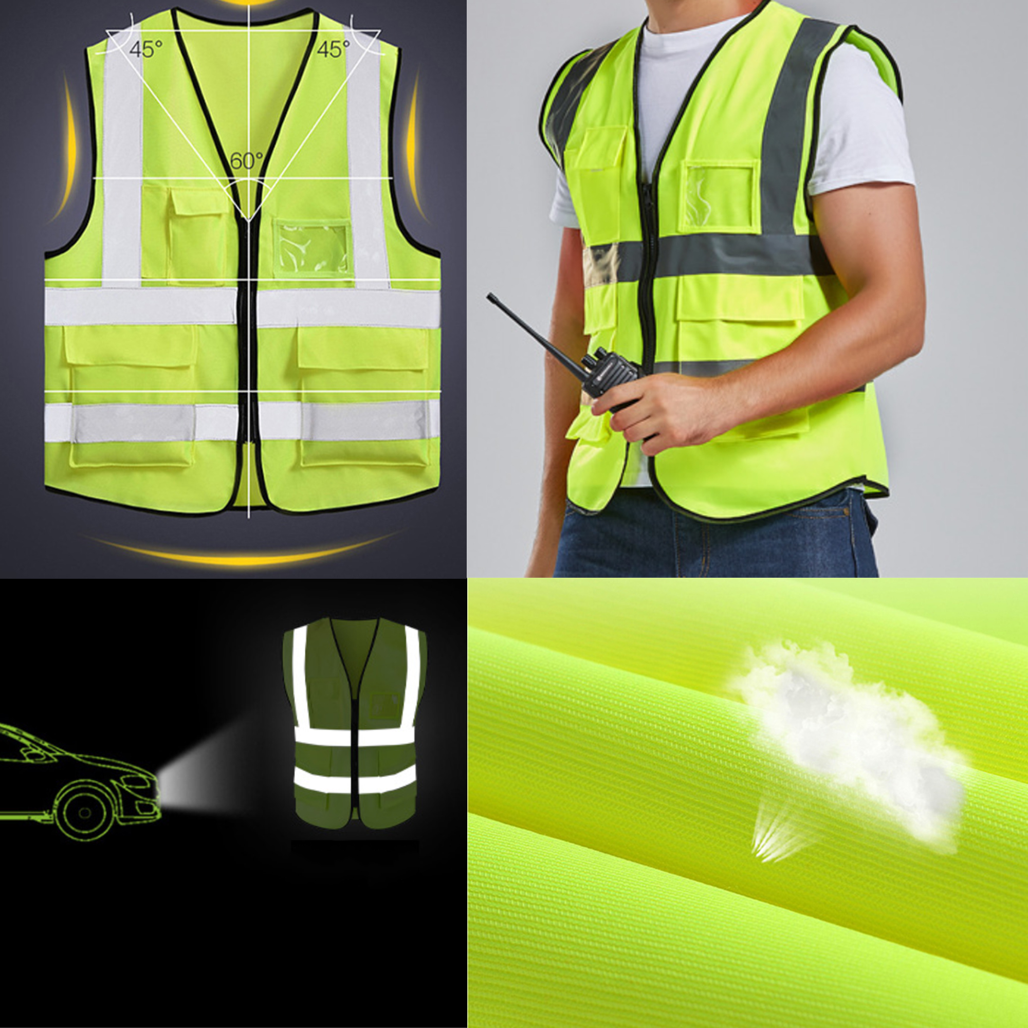 MOQ 10 Reflective Vest Safety Workwear 4