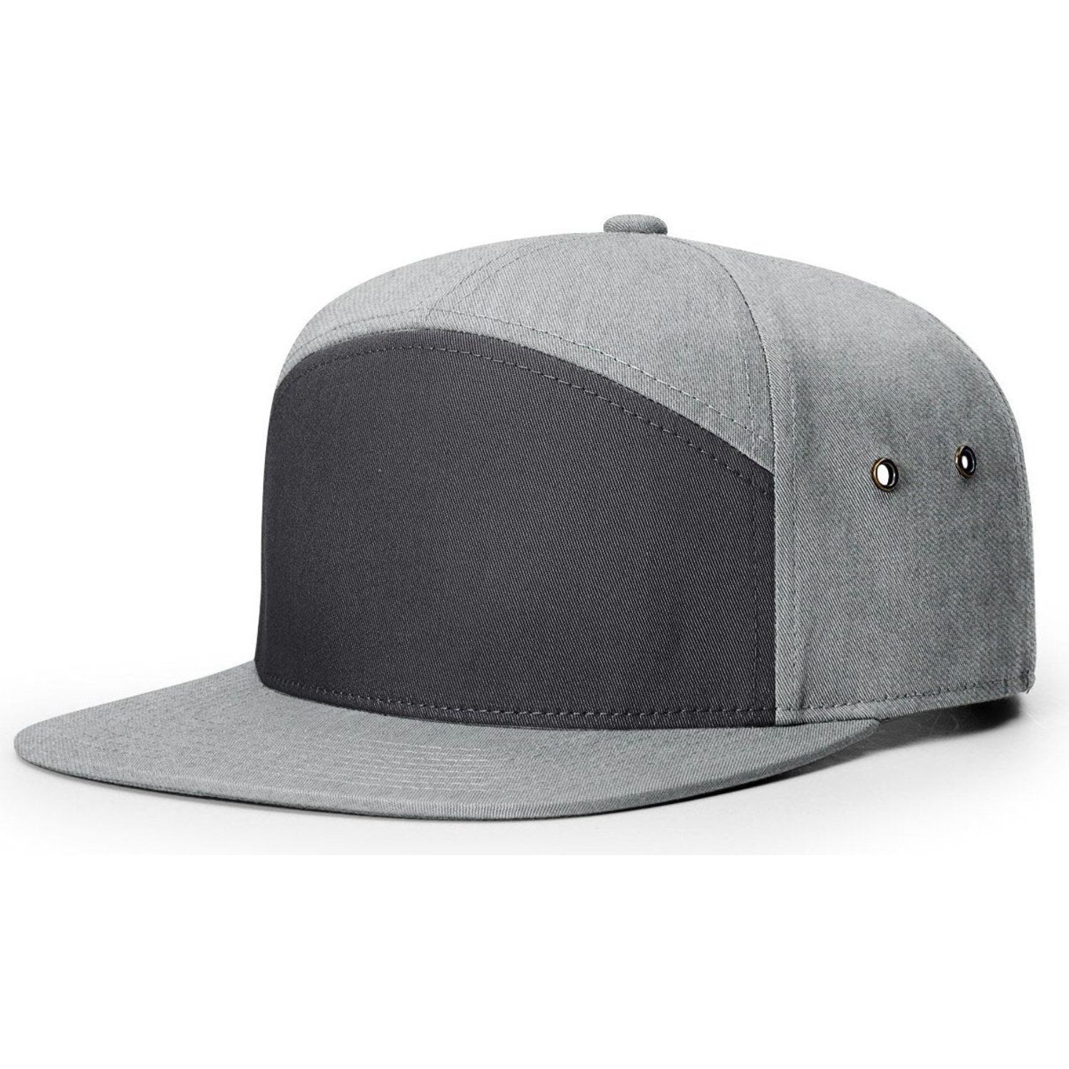 Premium 7-Panel Hat Flat Bill Baseball Cap with Snapback Closure 2