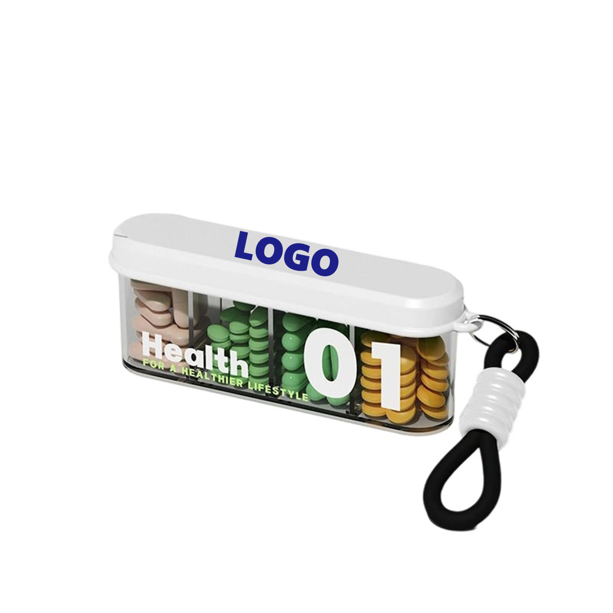 Travel-Friendly Pill Dispenser With Compartments 1