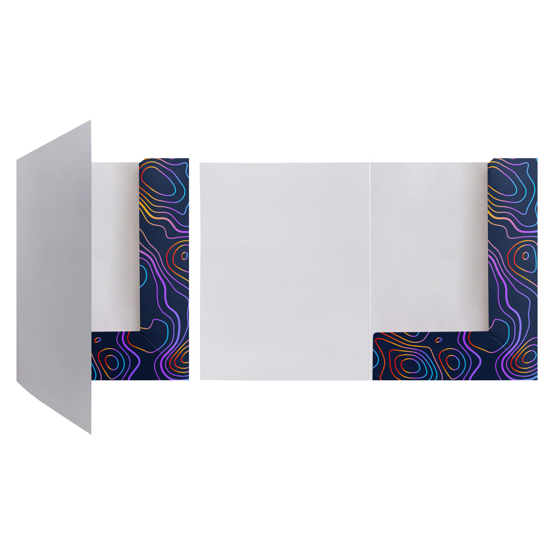 A4 Full Color 250g White Paper Folder W/ UV Gloss 6