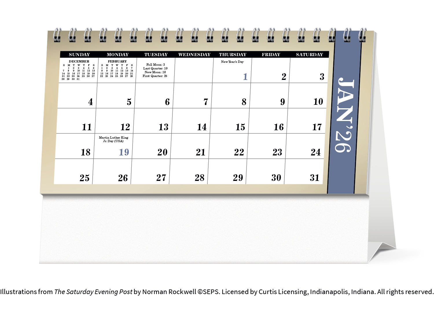 Triumph® Calendars The Saturday Evening Post Illustrations by Norman Rockwell Desk Calendar 31