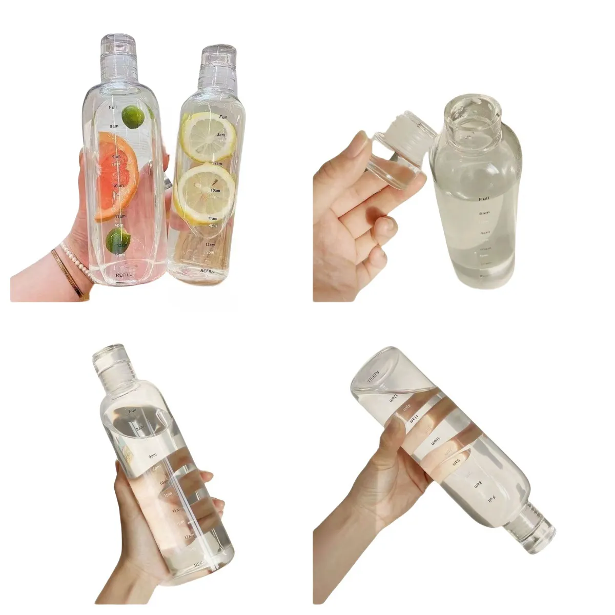 Glass Water/Juice/Coffe/Tea Bottles/Cups with Lids 3